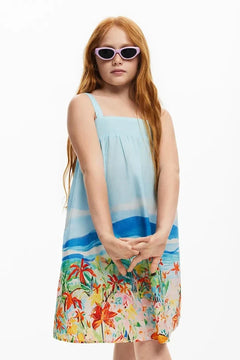 Vestido de algodón Desigual para niños
