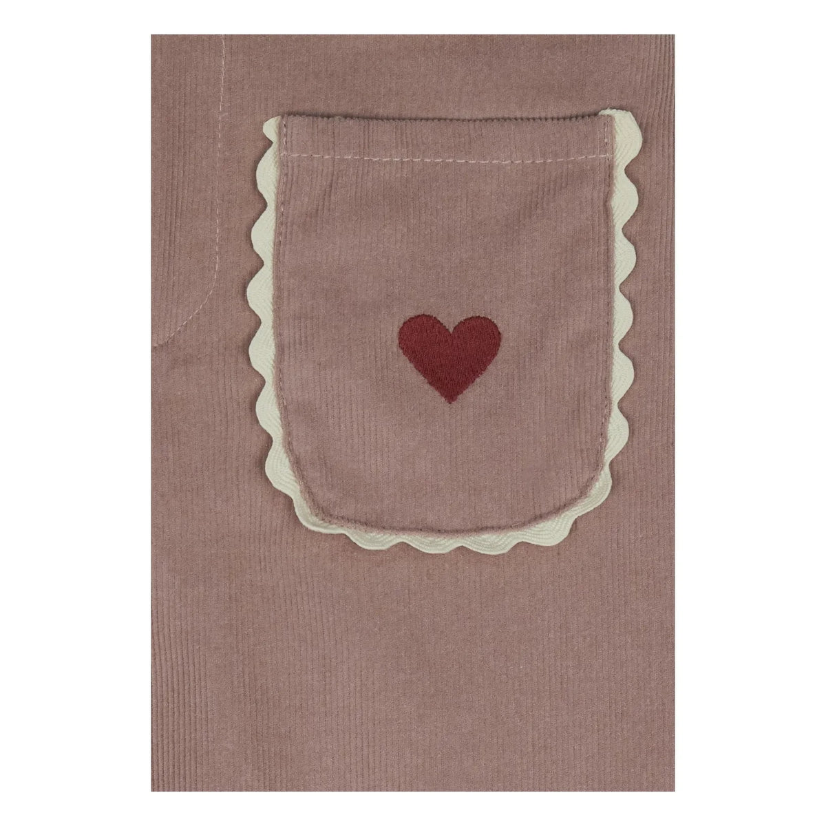 Mipounet - Pantalones de pana Géraldine Hearts | Rosa Pálido