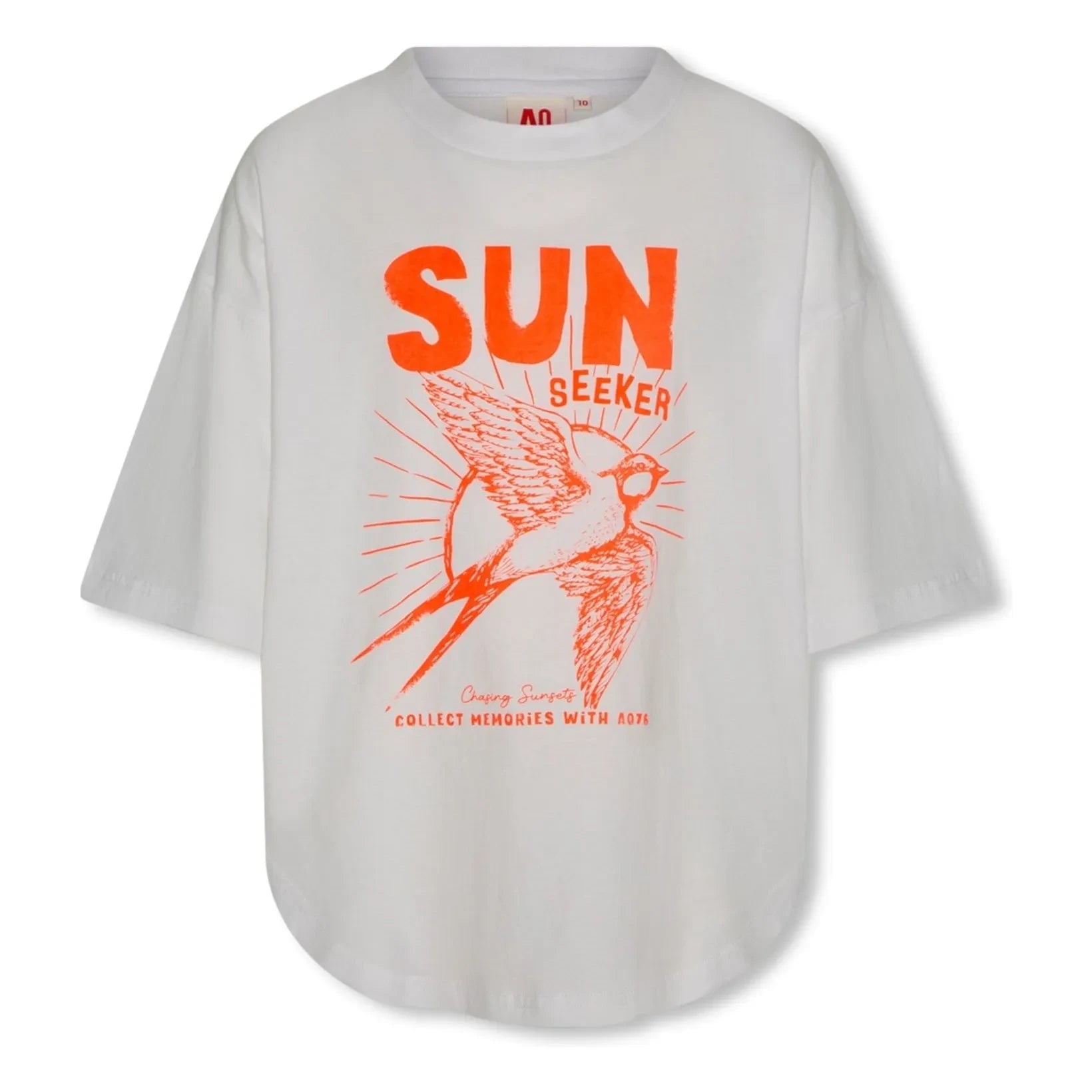 AO76 - Camiseta Oversize True Bird Algodón Reciclado | Blanco