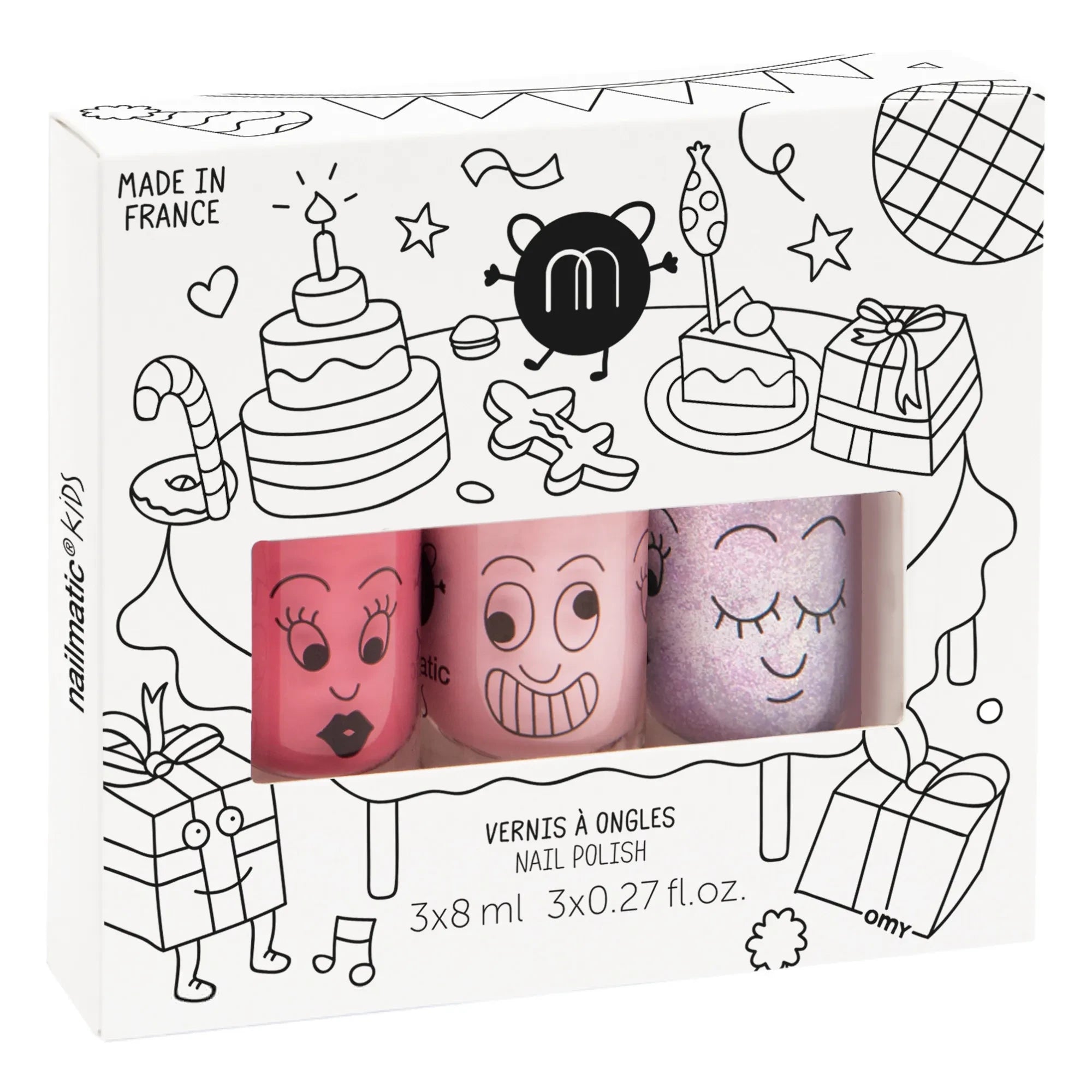Nailmatic Kids - Set de 3 pintauñas Party