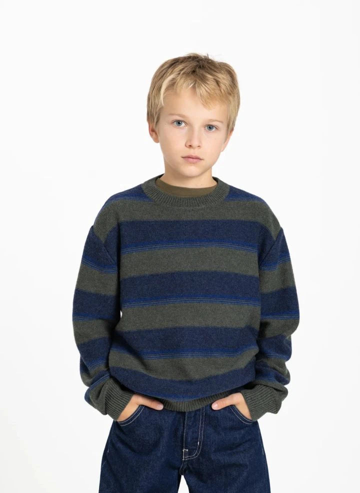 Smallable Kid - Suéter de Lana Rayado Matteo | Haki