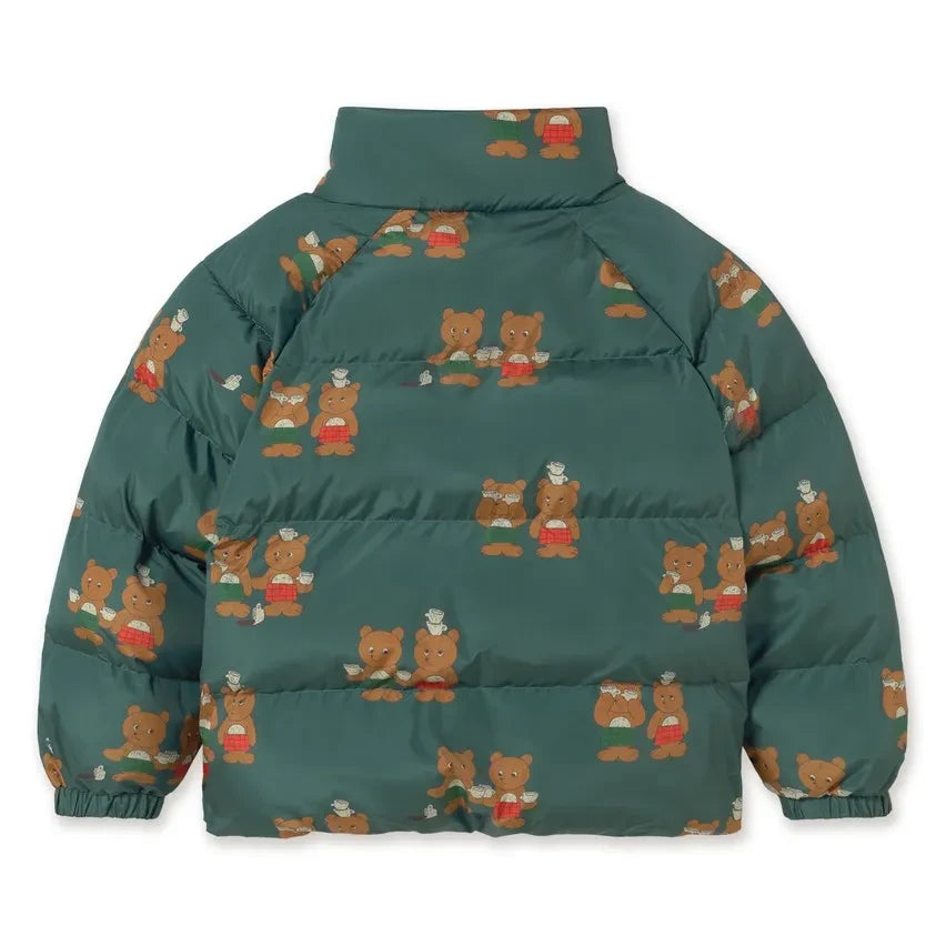 Tinycottons - Teddy Bear Şişme Mont | Petrol Mavisi