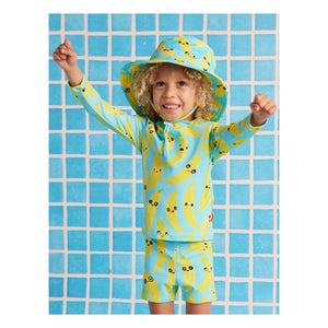 Halcyon Nights - Camiseta de Baño de Manga Larga Anti-UV Banana Fibras Recicladas | Turquesa