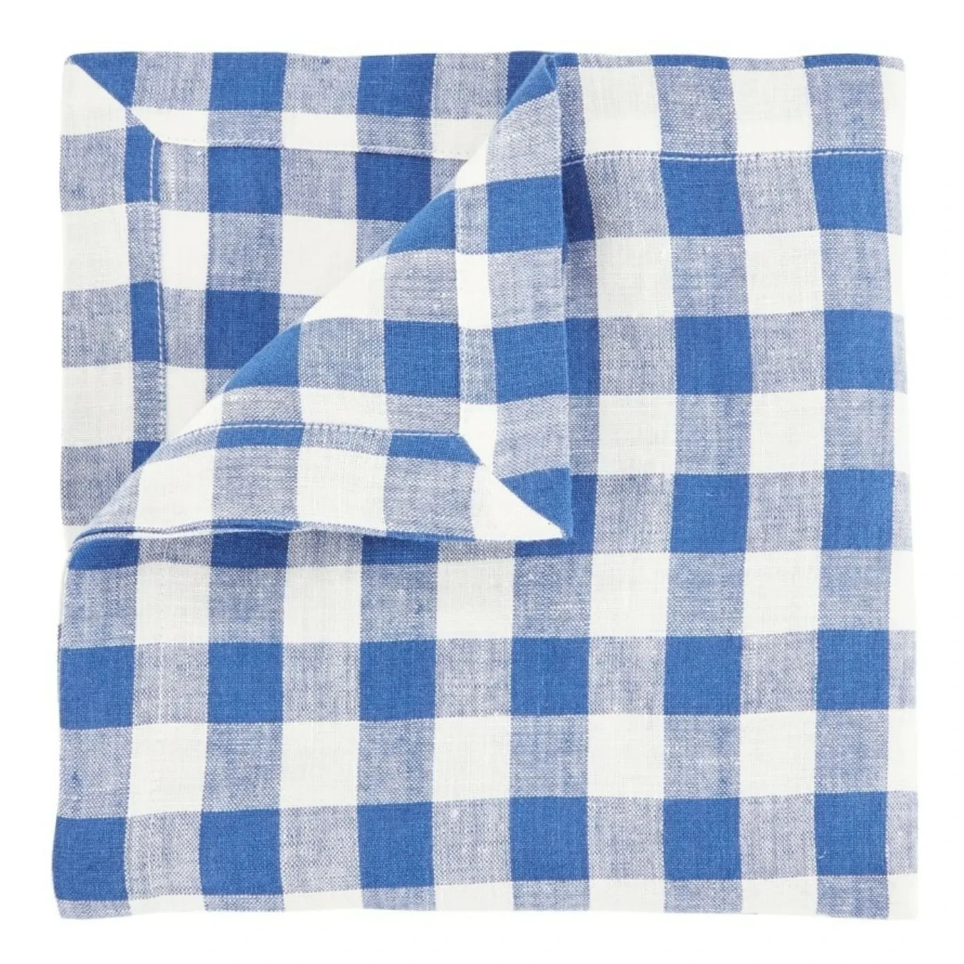 Gabrielle Paris - Servilleta de lino lavado Vichy | Azul