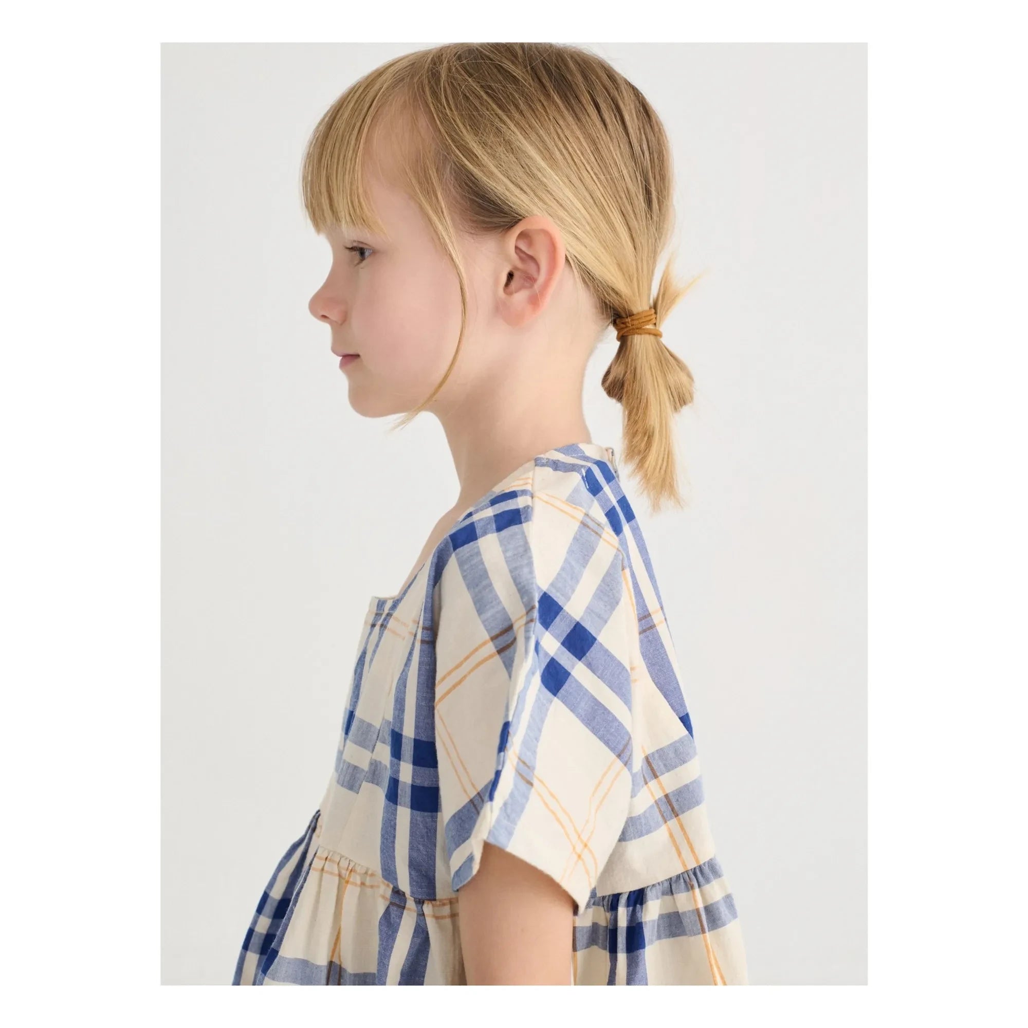 Bobo Choses - Vestido de algodón orgánico a cuadros | Crudo
