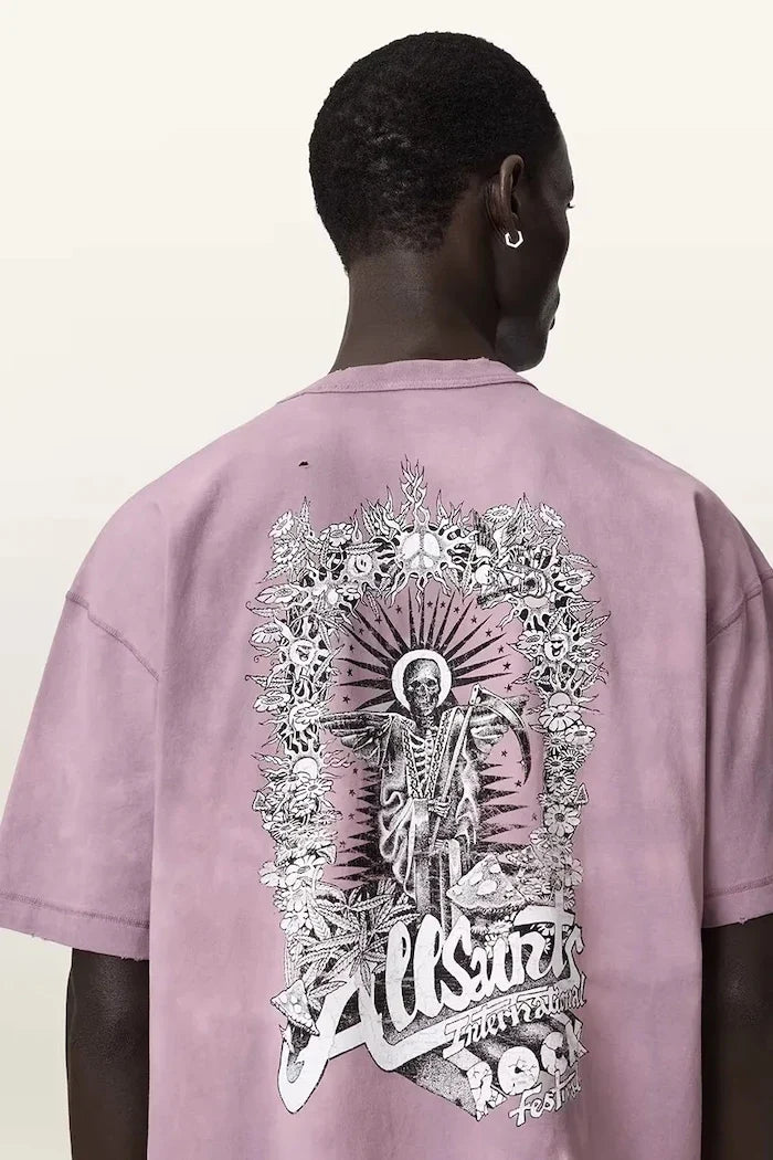 Camiseta de hombre de algodón y elastano de AllSaints, modelo AVALON