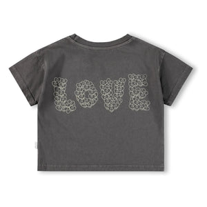 Molo - Camiseta de algodón orgánico Runi Love | Gris oscuro