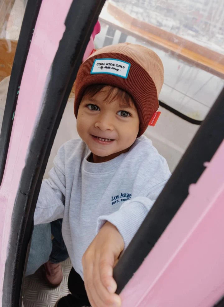 Hello Hossy - Gorra de algodón orgánico con bloque de color urbano | Marrón