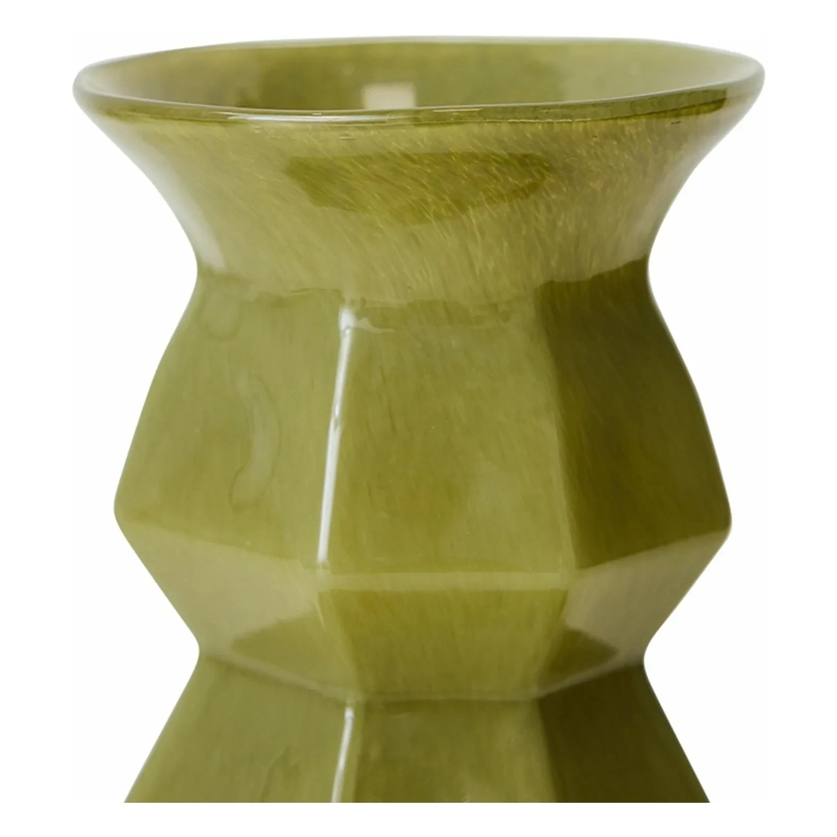 HKliving - Jarrón de cristal silueta | Verde