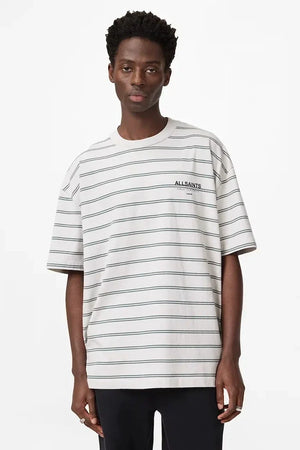 Camiseta de hombre de algodón con rayas UNDERGRND de AllSaints