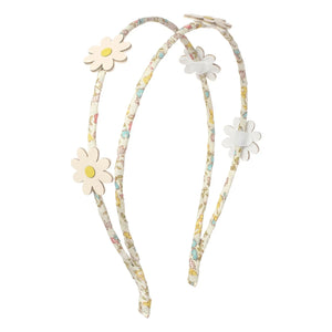Rockahula Kids - Diadema de doble margarita floral | Natural