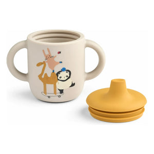 Liewood - Vaso de aprendizaje de silicona Neil | Around the world/Sandy