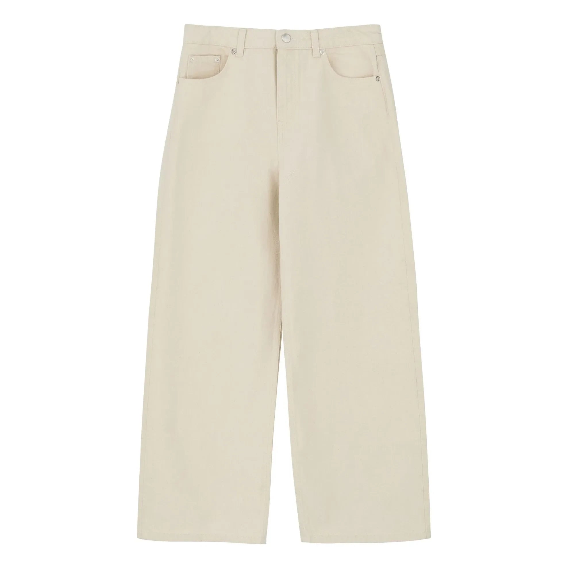 Skall Studio - Crop Taylor Organik Pamuk Kot Pantolon | Ecru
