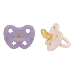 Hevea - Chupetes fisiológicos de caucho natural - Set de 2 | Lavanda