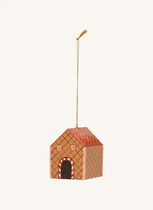 Anna + Nina - Adorno Navideño Casa de Jengibre | Marrón