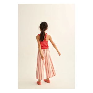 Cozmo - Top de tirantes Lily Pointelle Fibras recicladas | Rojo