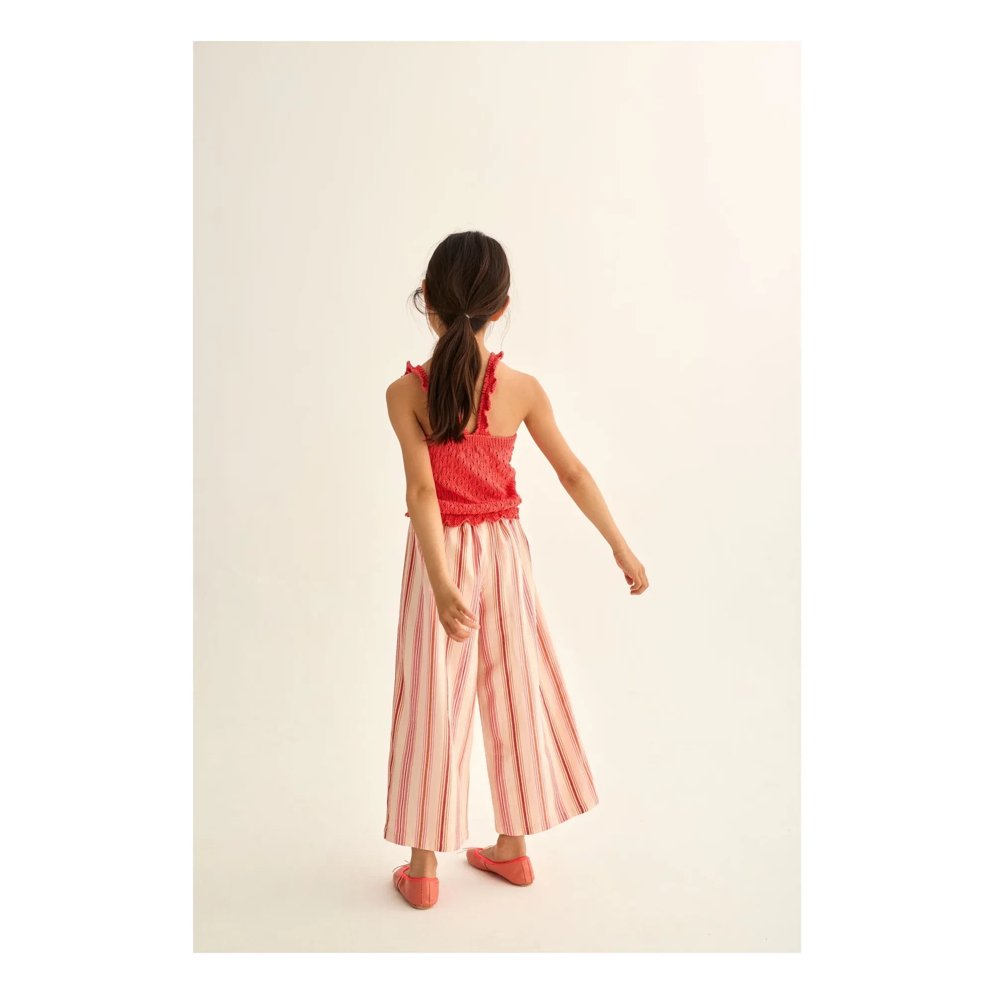 Cozmo - Top de tirantes Lily Pointelle Fibras recicladas | Rojo