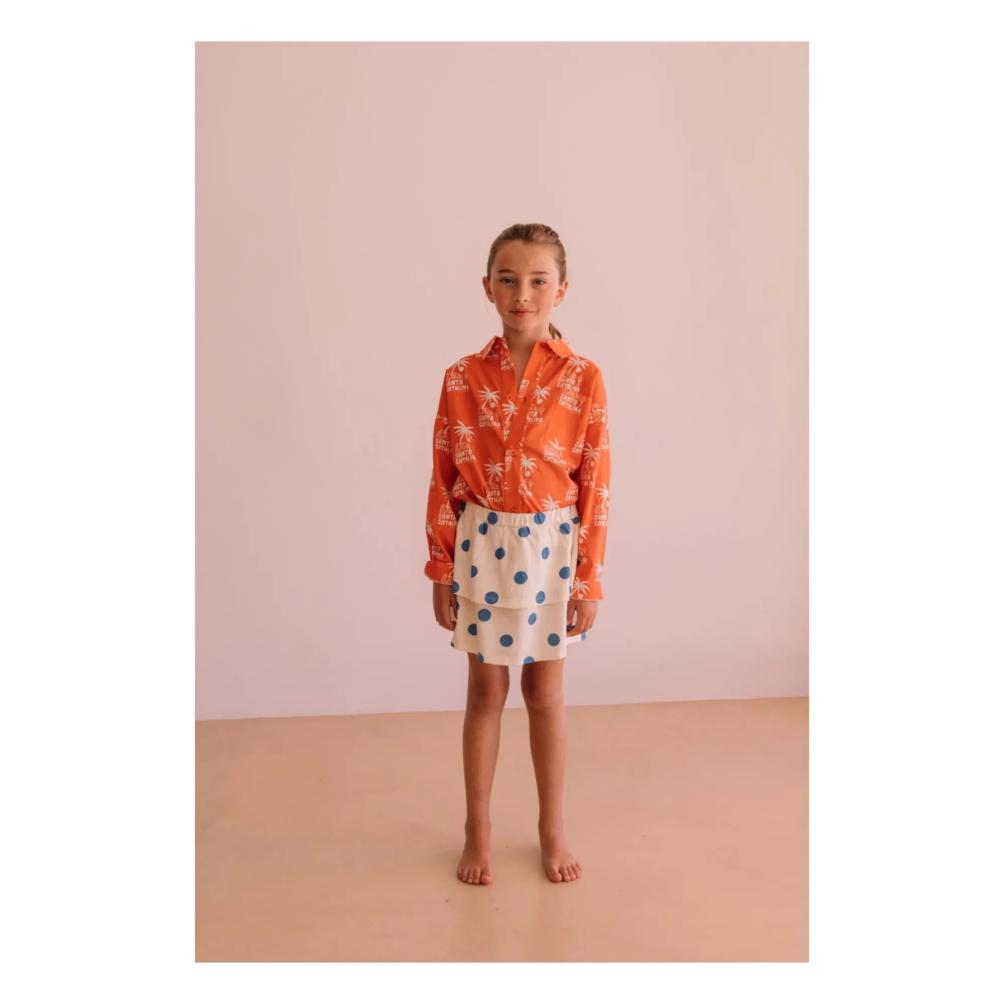 We Are Kids - Falda lila de algodón orgánico con lunares | Blanco