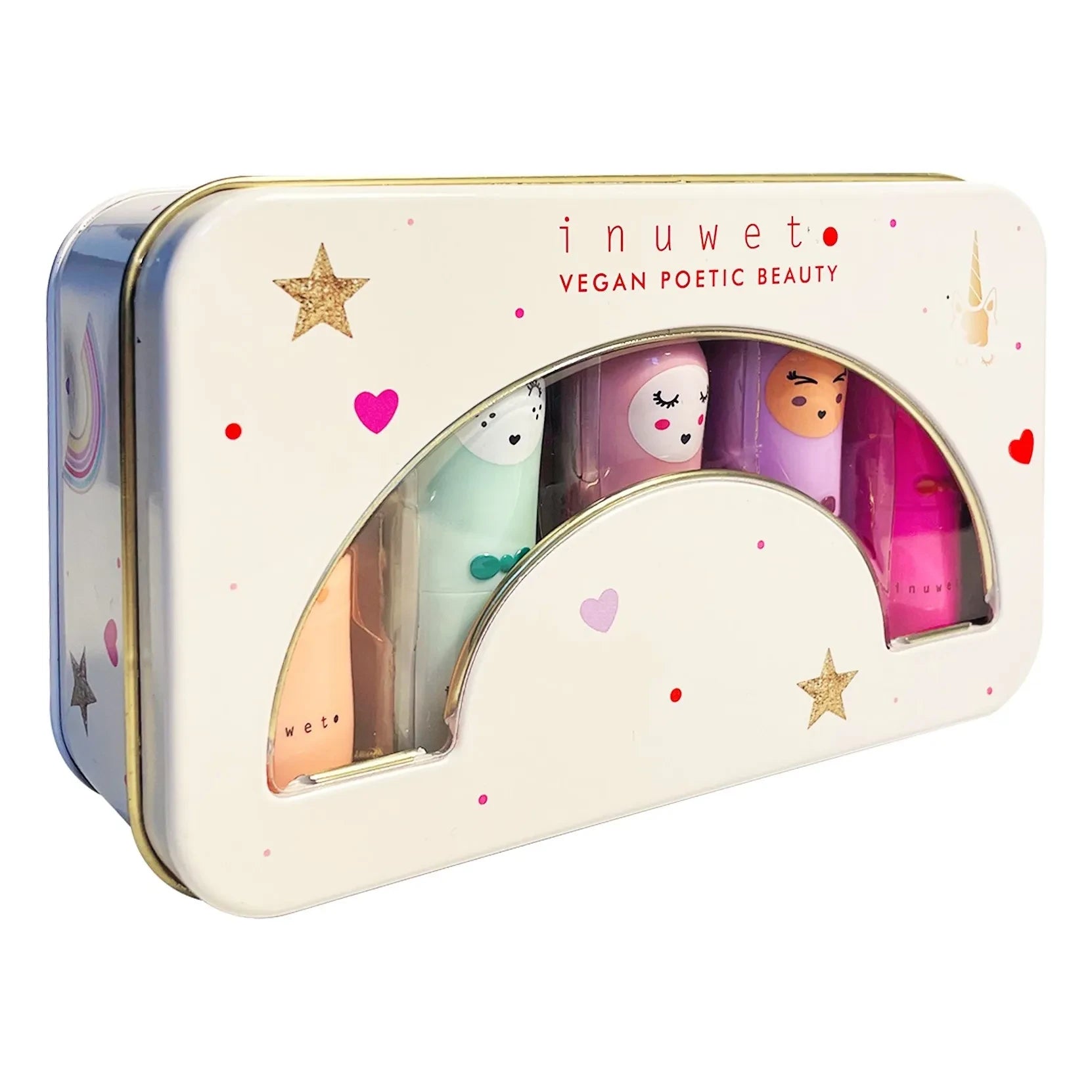 Inuwet - Bálsamo labial Metal Rainbow Deluxe - Set de 5