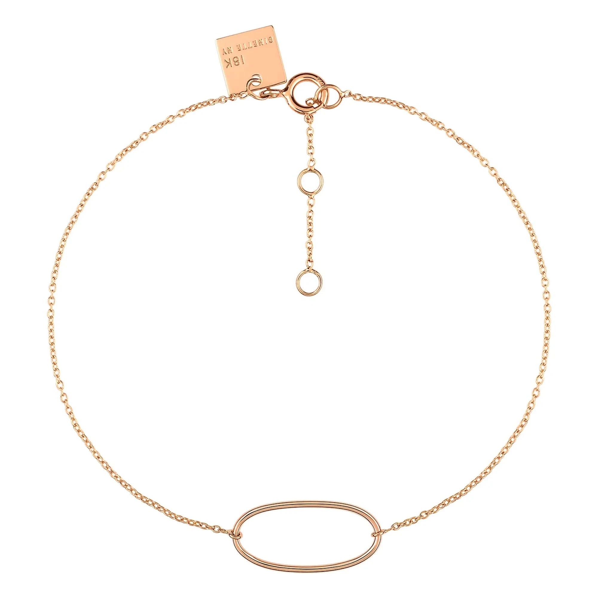 Ginette NY - Pulsera Elipse | Oro rosa