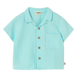 Cozmo - Camisa de muselina de algodón Abel | Aqua