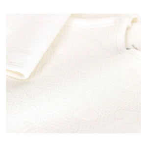 Petit Bateau - Pijama de dormir de algodón orgánico tubular | Blanco