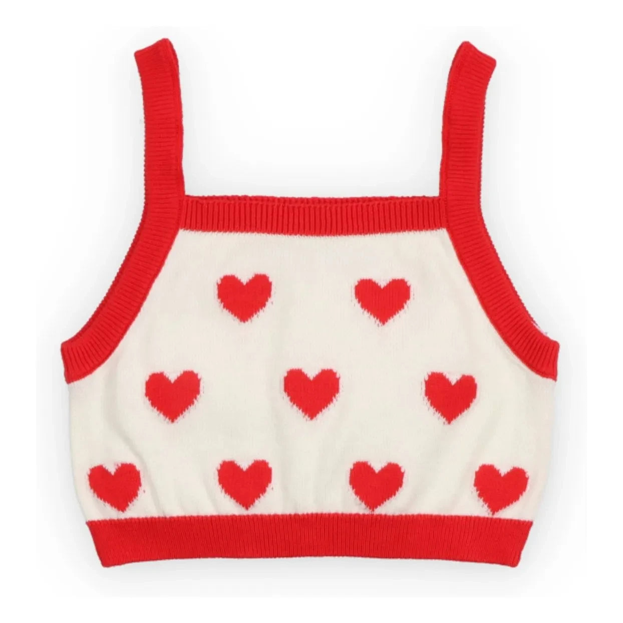 the new society - Maqui Hearts Top Jacquard | Blanco
