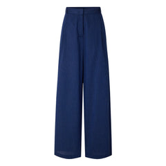 Sessùn - Pantalones de rayas de algodón Provencia | Azul marino