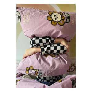 Studio Loco - Juego de cama de algodón orgánico con flores | Lila
