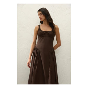 Faithfull the Brand - Vestido de algodón Marcella | Café