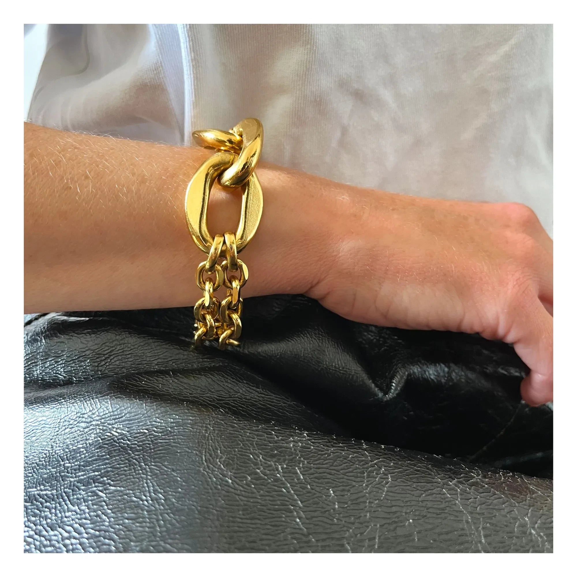 Perrine Taverniti - Pulsera Edgar de doble cadena | Oro
