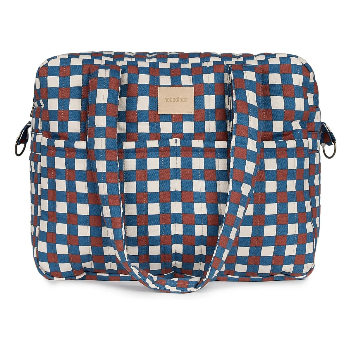 Bolso cambiador de bebé Nobodinoz Hyde Park Mozaik | Azul