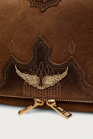 Bolso bandolera de ante para mujer