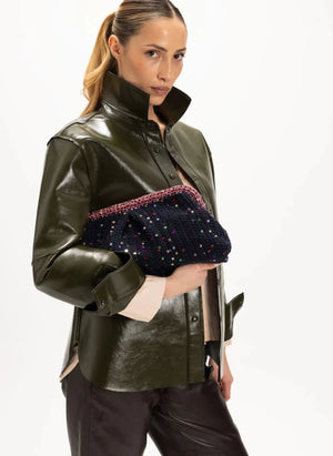 Nadia Dafri - Melike Clutch Large | Negro