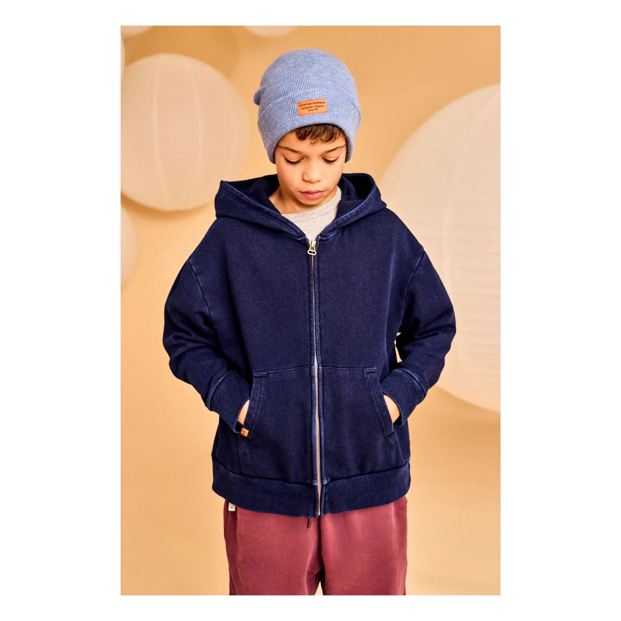 AO76 - Sudadera Eldo Denim de algodón orgánico | Azul marino