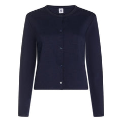 Petit Bateau - Cárdigan con cinturón de algodón orgánico | Azul marino