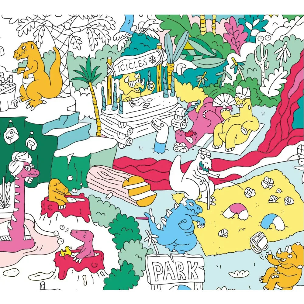 Omy - Póster gigante para colorear Dinos
