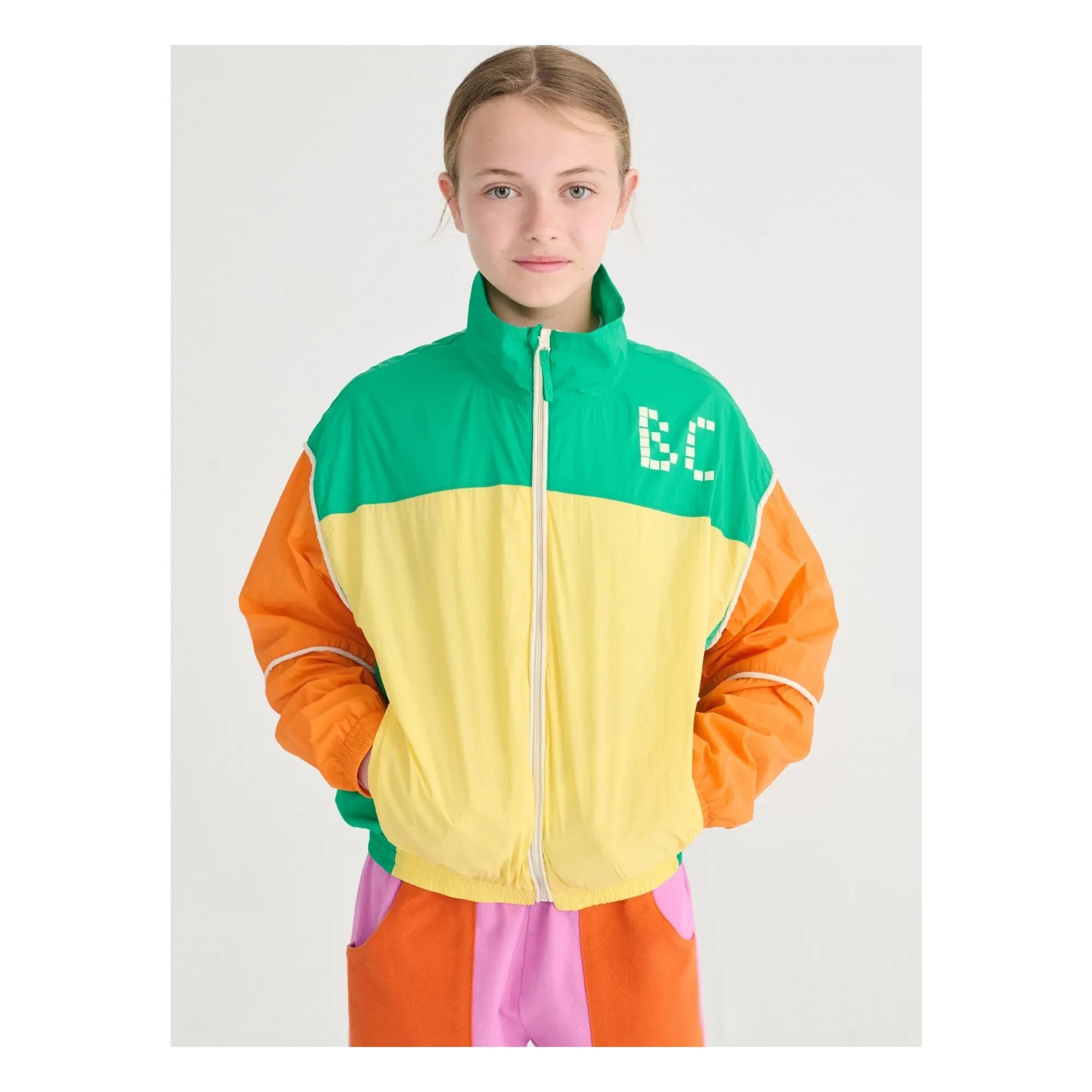 Bobo Choses - Sudadera con fibras recicladas en bloques de color BC | Amarillo