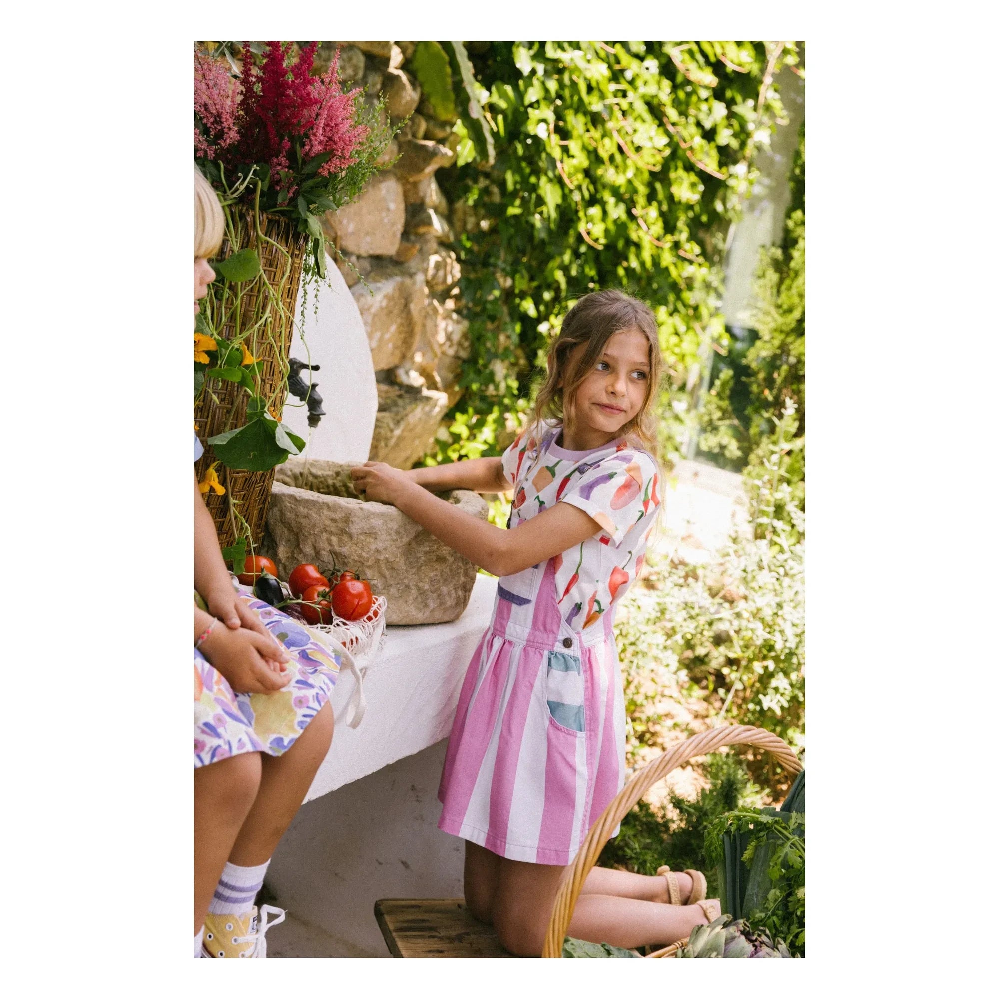 Favorite People - Vestido Peto de Rayas Amore | Rosa