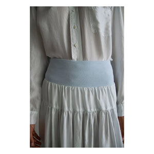 THEAVANT - Falda de seda Charlotte | Azul claro