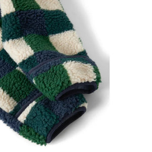 Liewood - Chaqueta de fibra reciclada estilo sherpa Nolano a cuadros | Azul marino