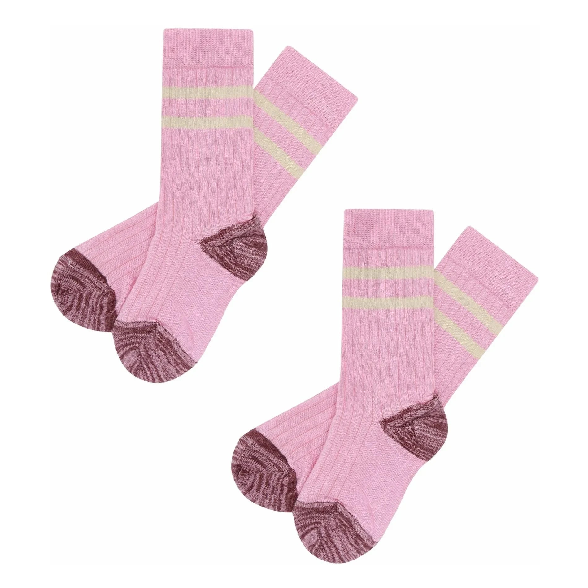 FUB - Juego de 2 pares de calcetines de tenis | Rosa caramelo