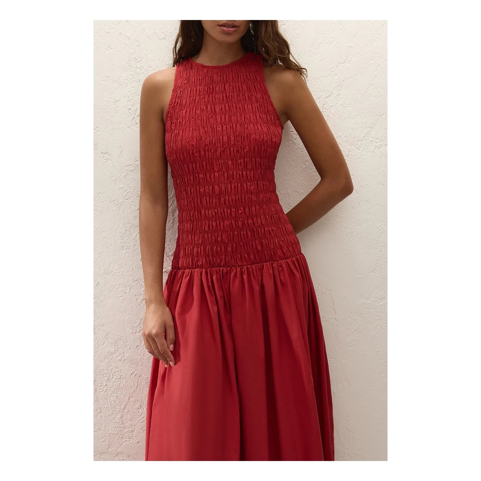 Faithfull the Brand - Vestido de Algodón Sanchia | Rojo