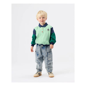 Goldie + Ace - Sudadera tipo polo de rugby | Verde