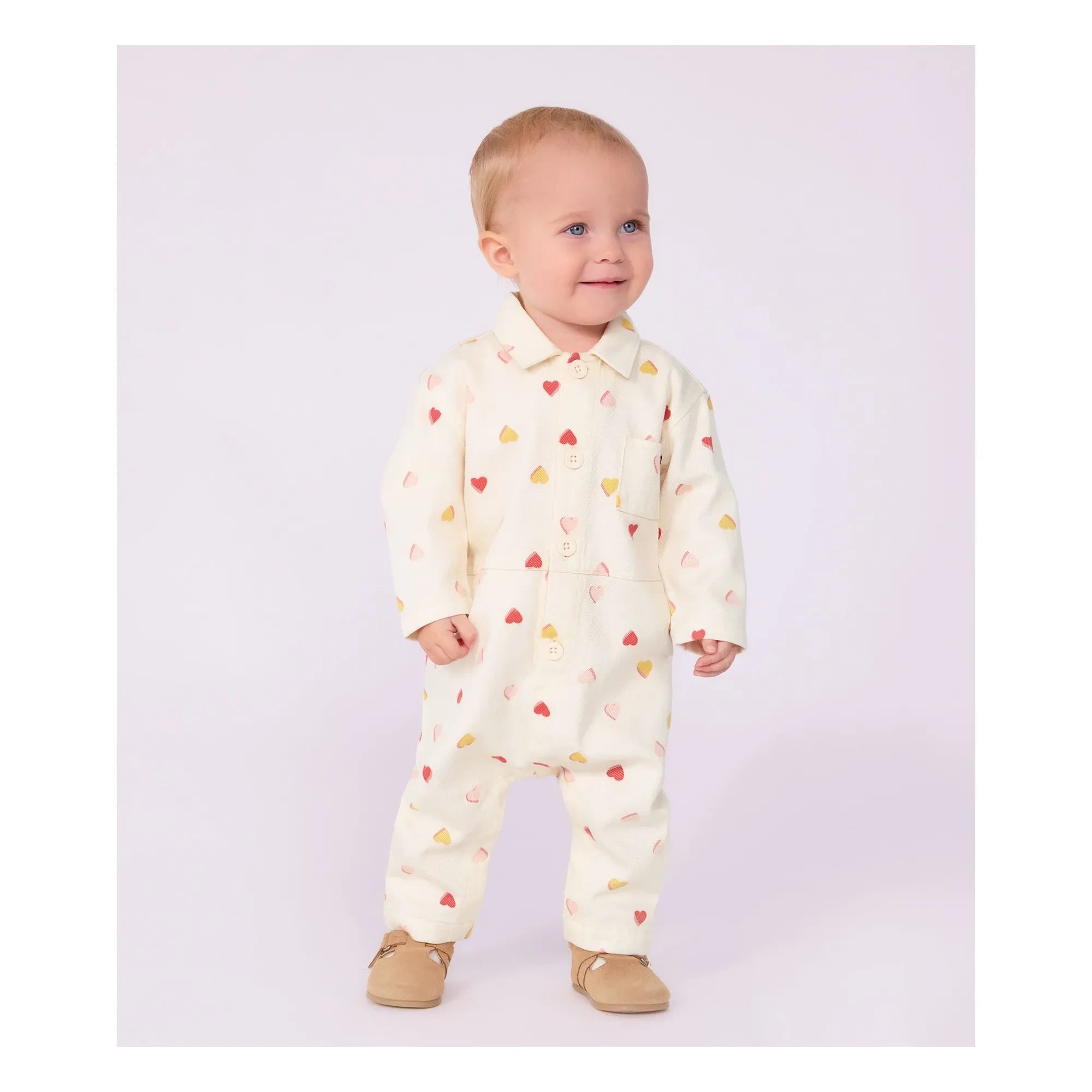 Petit Bateau - Combination Hearts | Ekru