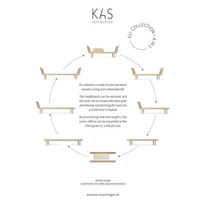 KAS Copenhague - Cuna convertible Eli | Roble claro