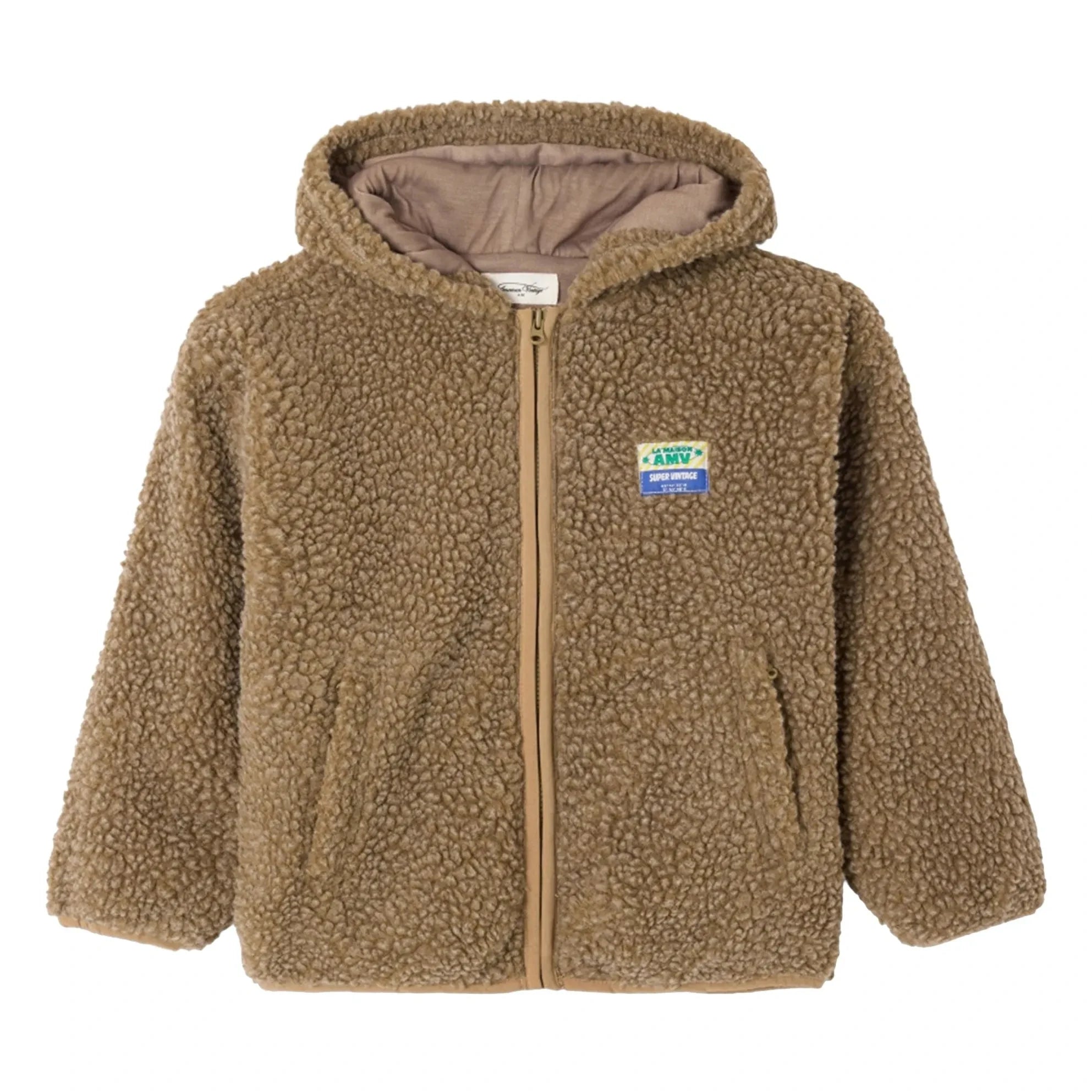 American Vintage - Chaqueta con capucha de sherpa Hoktown | Café