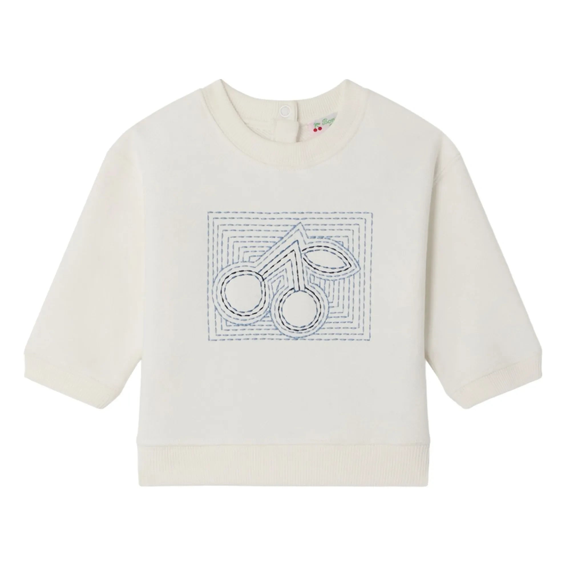 Bonpoint - Sudadera Gena Guinda de Algodón Orgánico Bebé | Crudo