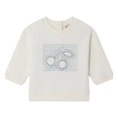 Bonpoint - Sudadera Gena Guinda de Algodón Orgánico Bebé | Crudo