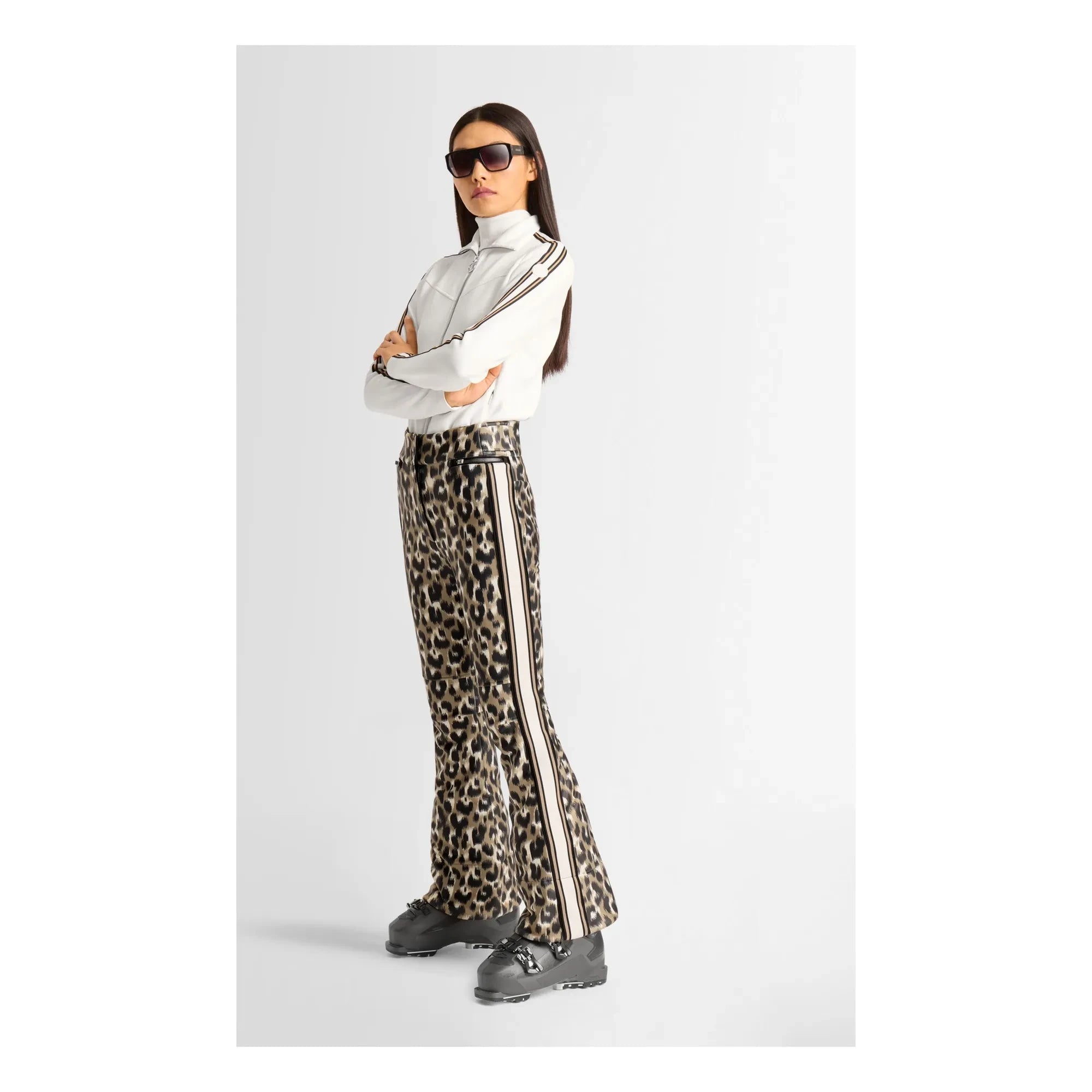 Fusalp - Pantalones de esquí Elancia Leopar Spindle | Marrón claro